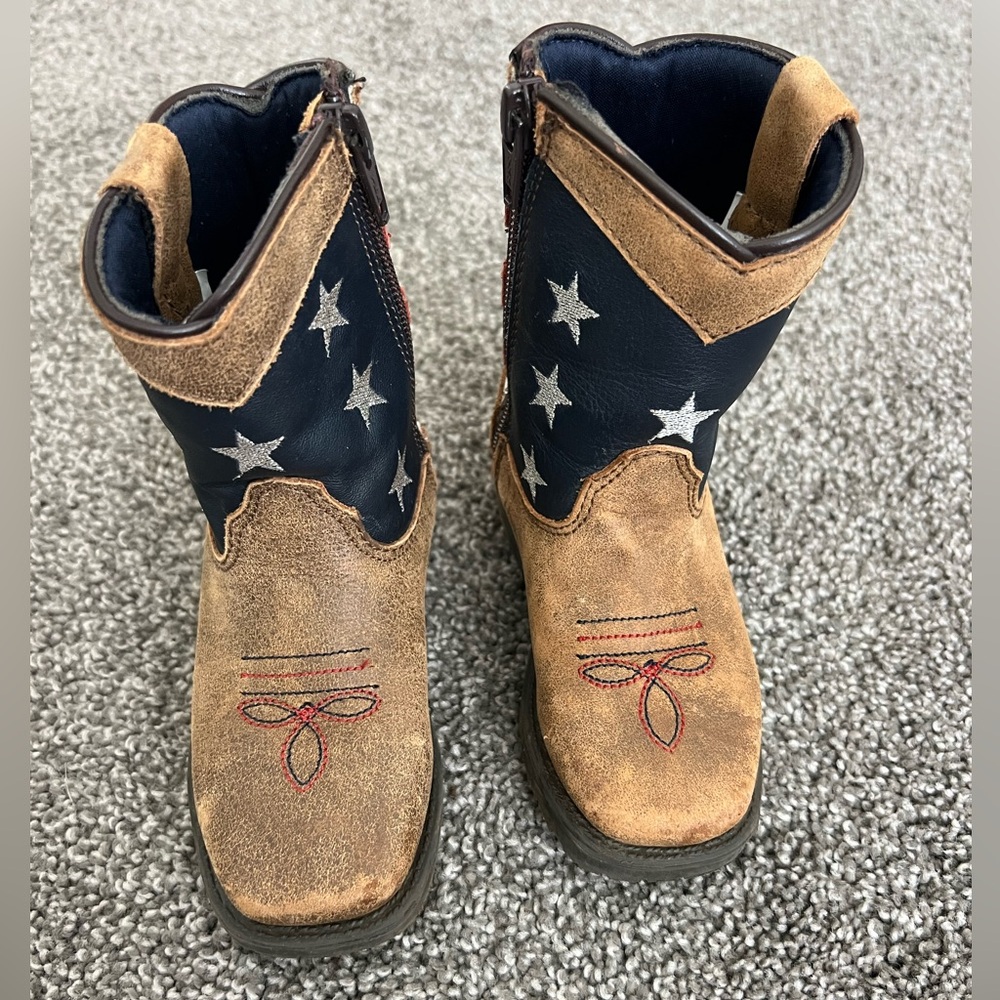 Toddler Cody James Western Cowboy Boots American Flag size 7